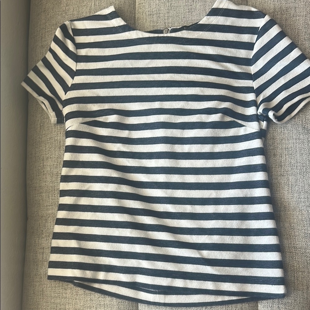 Striped Navy and White Women's Top